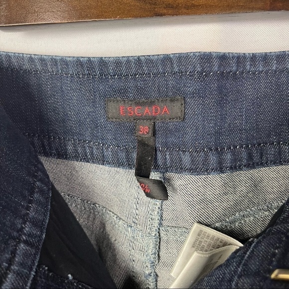 Escada Dark Wash Wide Leg Y2K Jeans 38 - Picture 4 of 4